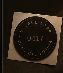 Batch 0417 wax seal from Solace Labs, Ojai, California