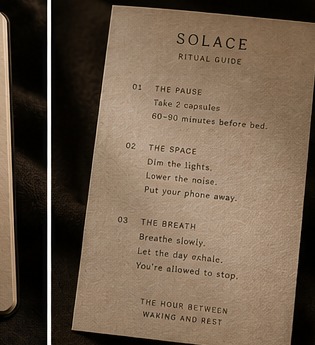 Solace Ritual Guide card — The Pause, The Space, The Breath